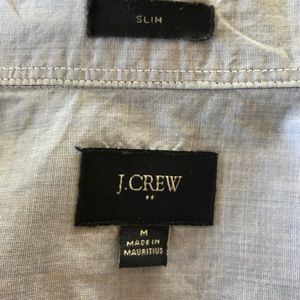 Mens medium J  Crew light blue, lightweight long sleeve collared shirt.